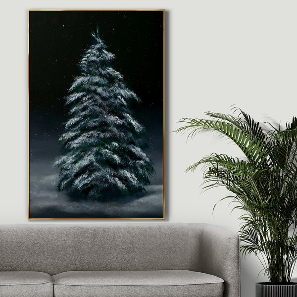 Abstract Christmas tree painting CA#1147