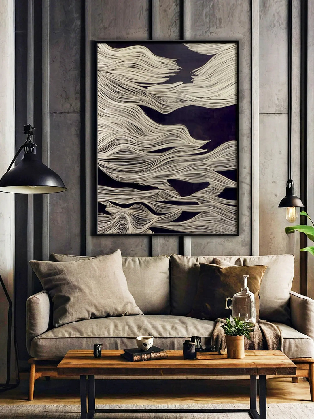 Textured minimalist plaster art PA#008 - iHomeArt