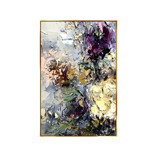 Textured colorful flower painting CA#1001