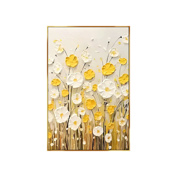 Colorful textured flower painting CA#825