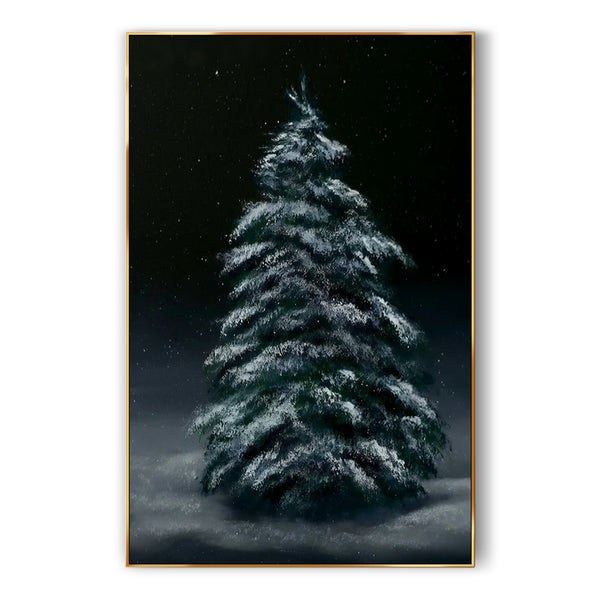 Abstract Christmas tree painting CA#1147