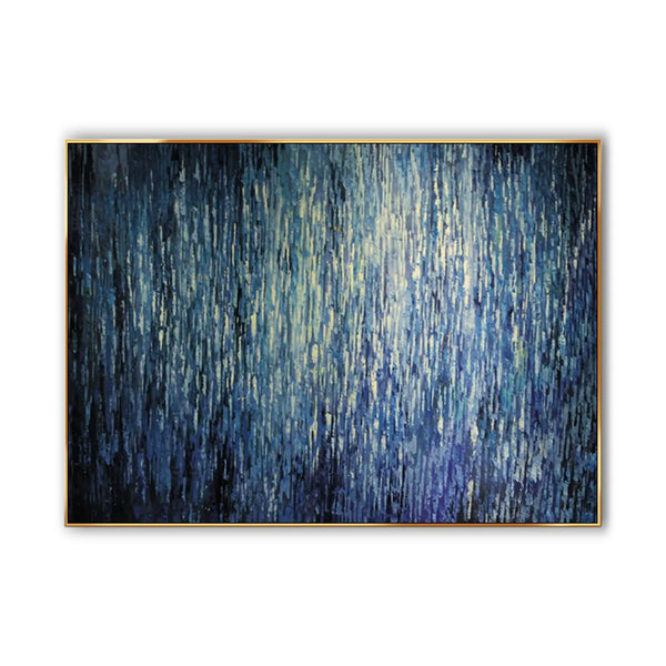  A blue abstract painting on canvas