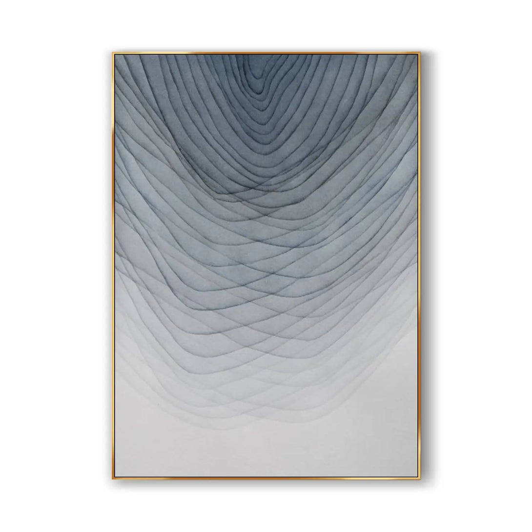 A contemporary minimalist artwork in light blue, with beautiful patterns  