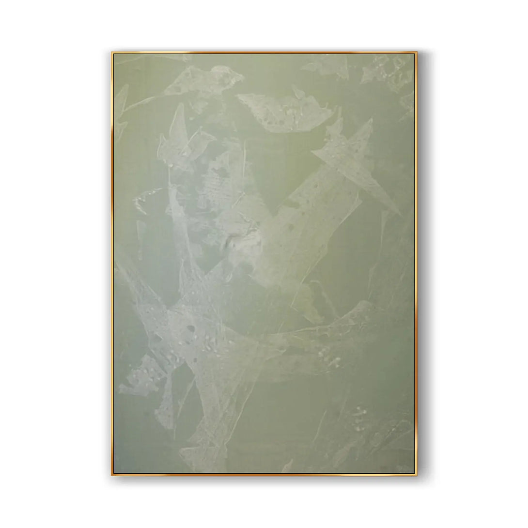 A contemporary minimalist wall art in green  