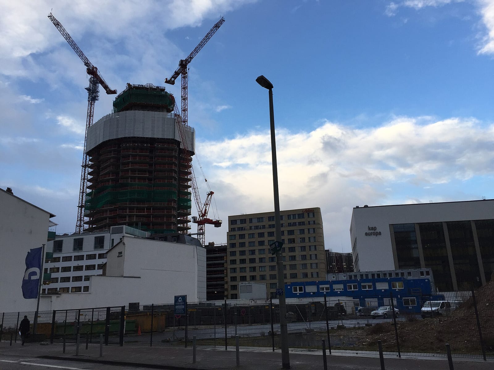 Grand Tower residential skyscraper rising above Frankfurt's Europaviertel