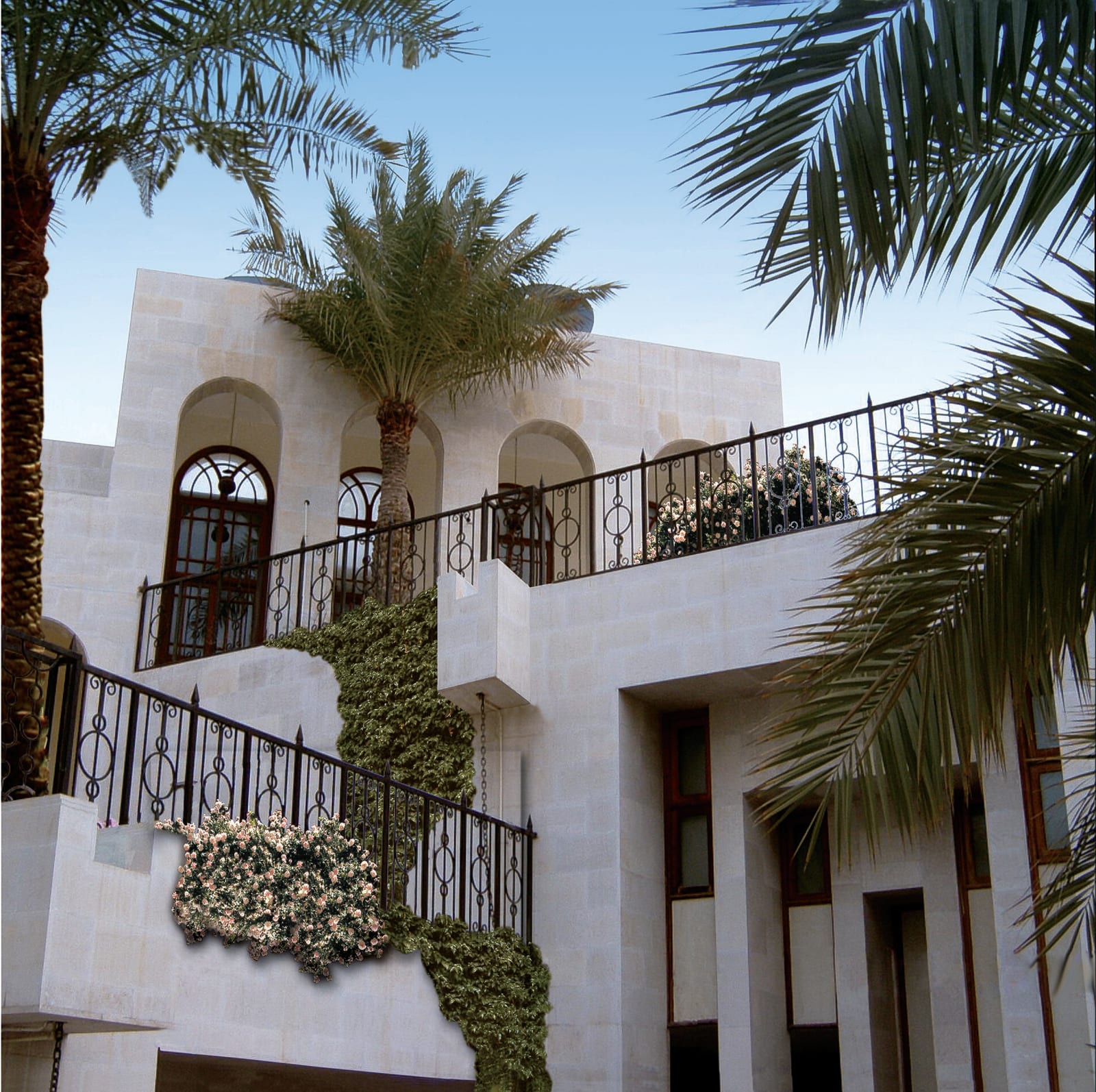 The 'Hanging Garden' residence in Kuwait designed by Basil Al Bayati in 1979, a stepped concrete villa with planted terraces.