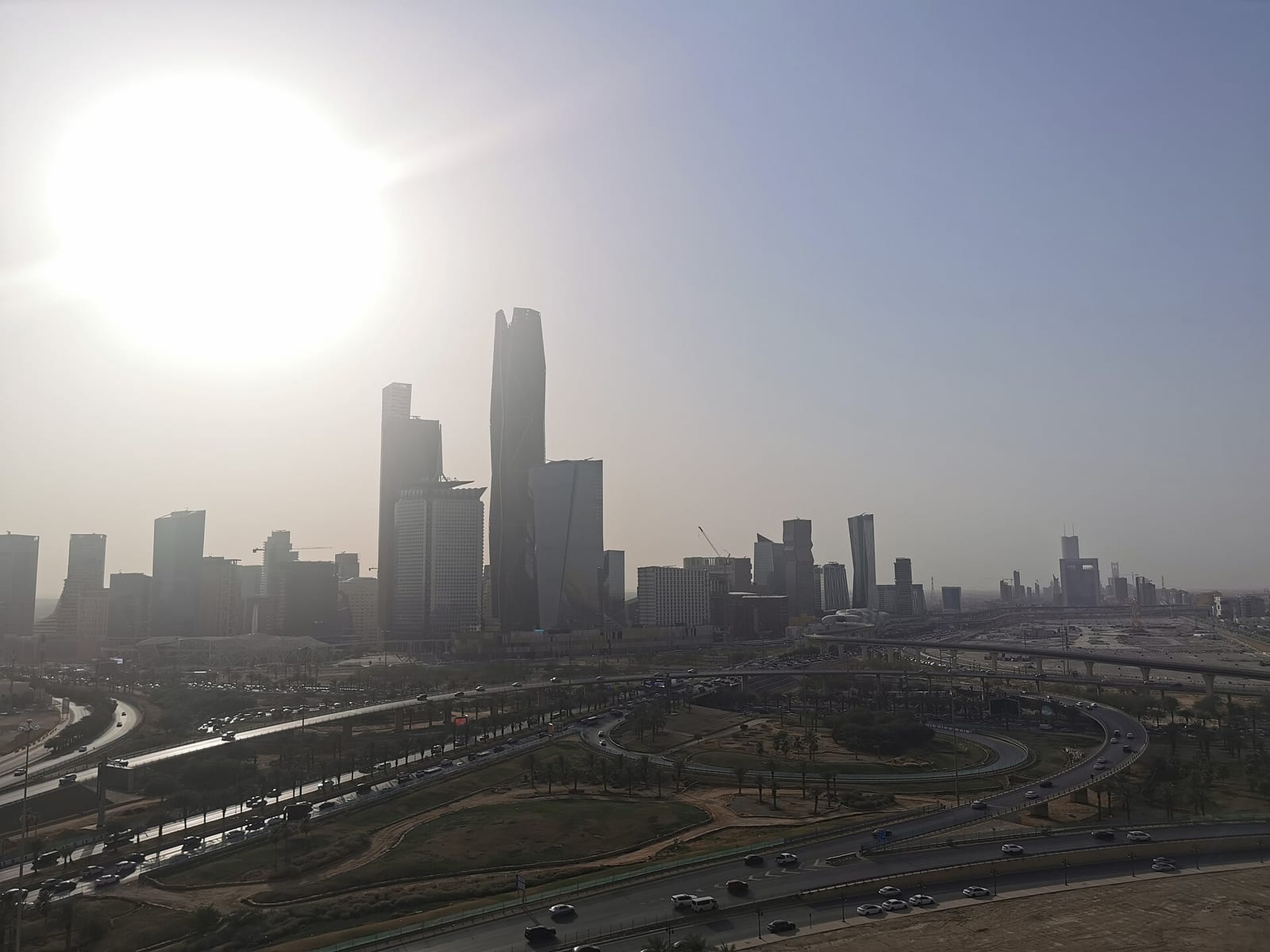 Glass office towers of the King Abdullah Financial District (KAFD) in Riyadh, photographed in June 2022.